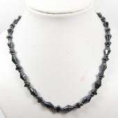 Mens Magnetic Hematite 8X10mm Bicone Beads Strands Necklace